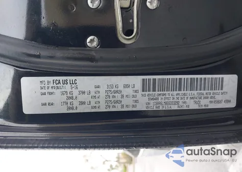 2016 Ram 1500 Big Horn from USA, damaged, VIN 1C6RR6LM8GS333292